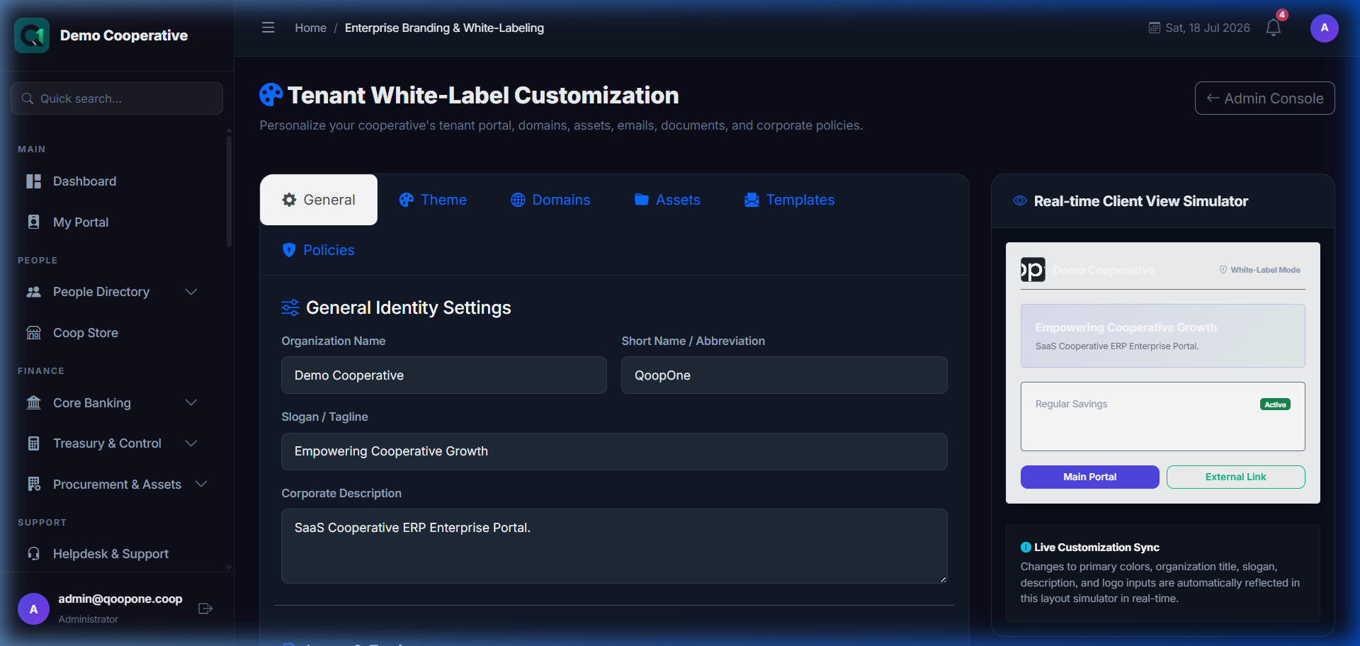 Branding Settings